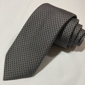 Joseph Abboud Silk Neck Tie Jacquard Black White Check 3”x59 1/2”